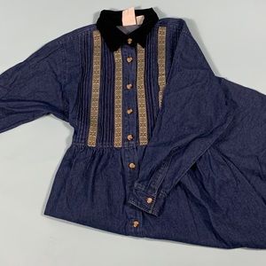 Vintage 90’s Denim Maxi Dress